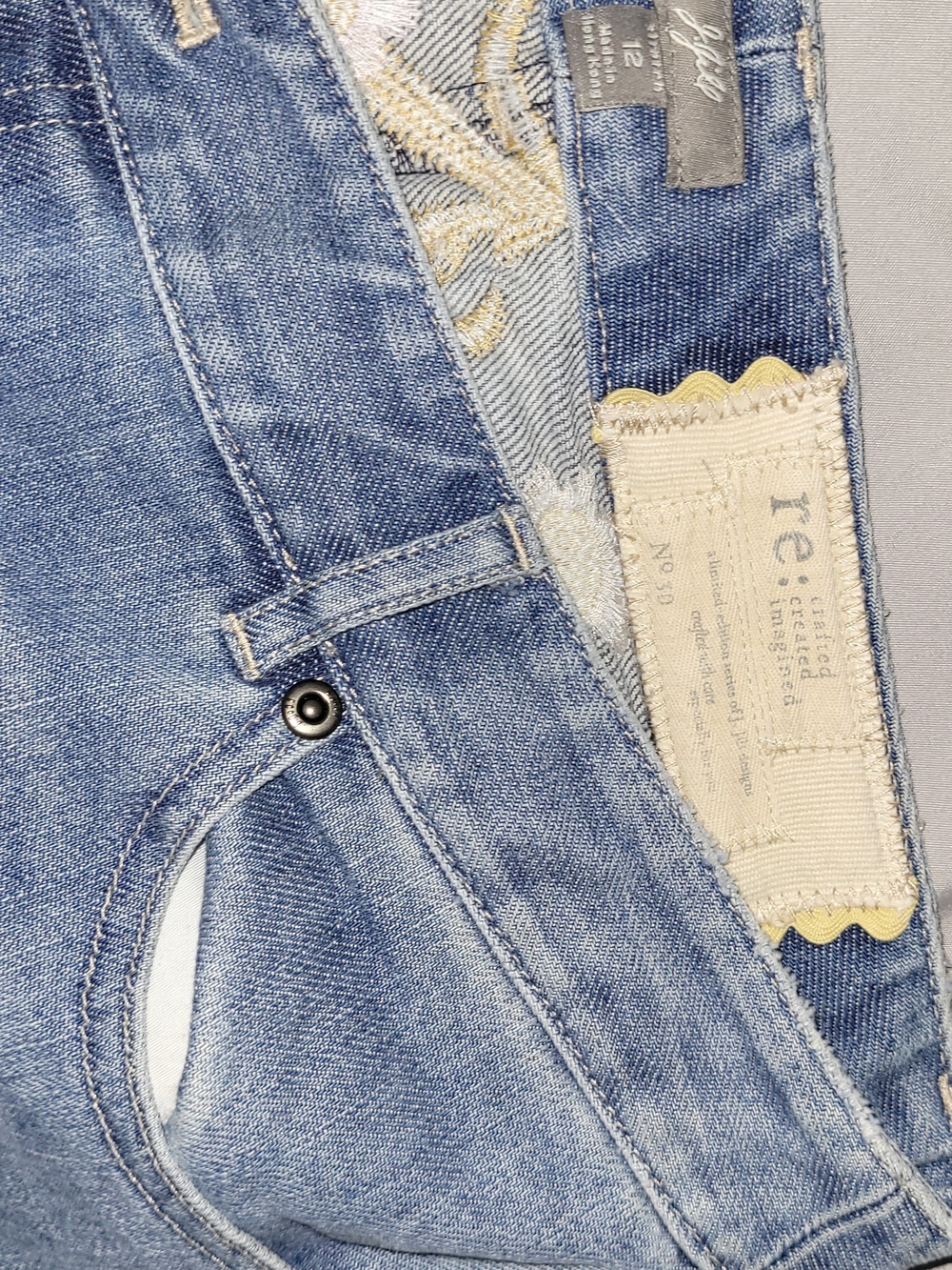 J Jill Women's Light Blue High-Rise Distressed Denim Jeans